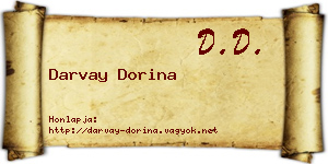 Darvay Dorina névjegykártya