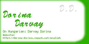 dorina darvay business card